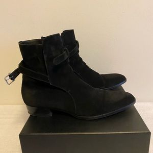 Black suede Saint Laurent boots